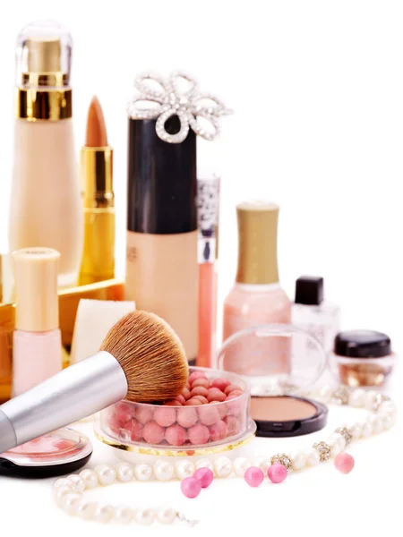 Cosméticos decorativos para maquiagem . — Fotografia de Stock
