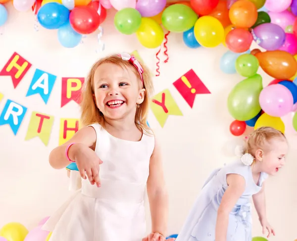 Child birthday party with girl. — Stock Photo, Image