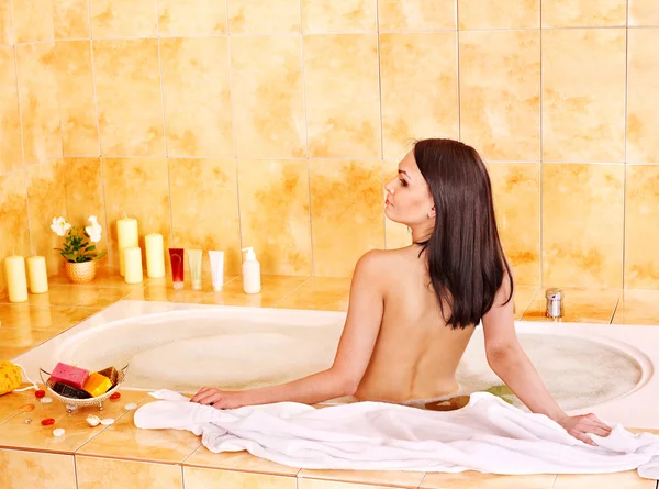 Woman take bubble bath. — Stock Photo, Image