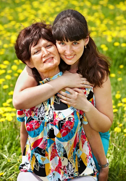 stock image Mother with daughter in outdoor.