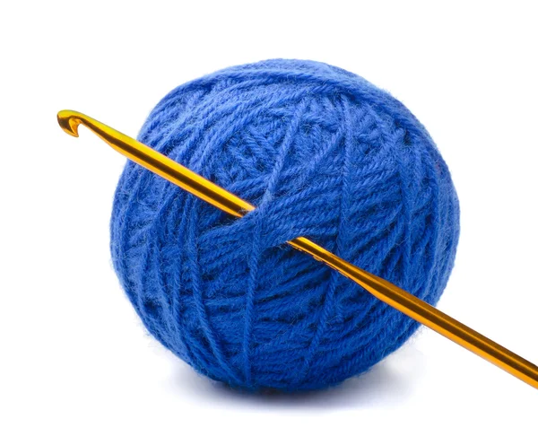 Yarn and crochet hook — Stock Photo, Image