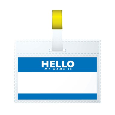 Helloe my name is tag clipart