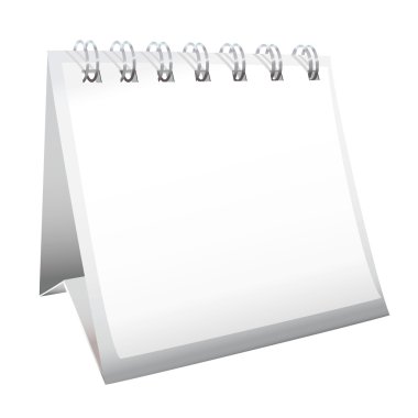 Blank desk calendar clipart