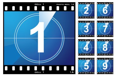 Film cell count down clipart