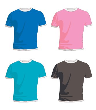 Mens t shirt coloured clipart