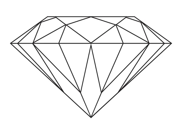 Diamond outline — Stock Vector