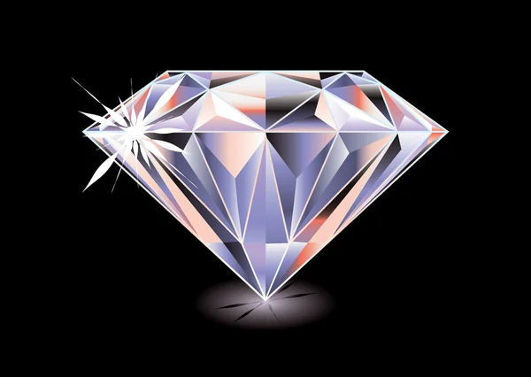 Diamante negro brillante — Archivo Imágenes Vectoriales