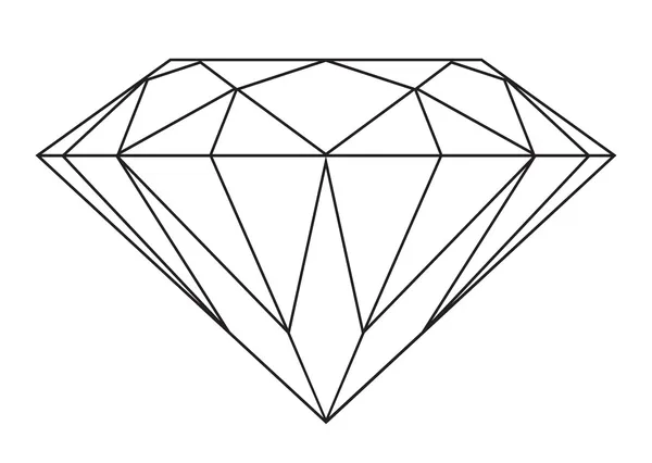 Diamond obrys Royalty Free Stock Ilustrace