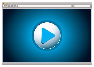 Internet video browser clipart