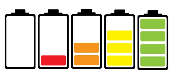 Barva Ikona nabití baterie — Stockový vektor