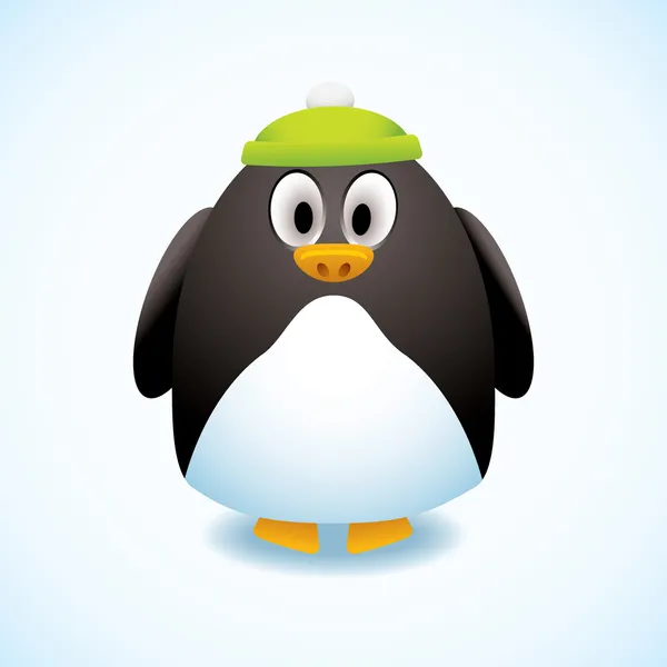 Sombrero de pingüino de dibujos animados — Vector de stock