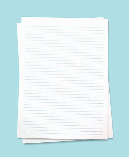 Beyaz not kağıdı — Stok Vektör