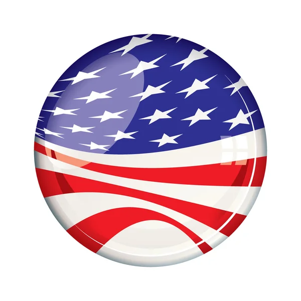 Voto 2012 American badge — Vettoriale Stock