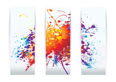 Rainbow splat cards clipart