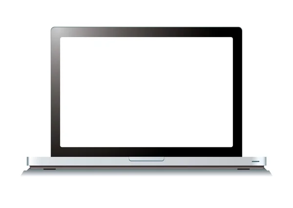 Computador portátil tela branca — Vetor de Stock
