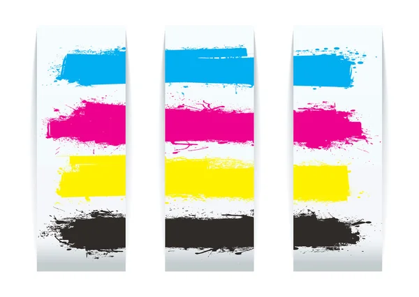 Vier kleuren papier — Stockvector