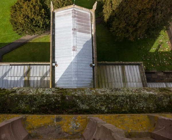 Antico tetto della chiesa parrocchiale Ludlow — Foto Stock