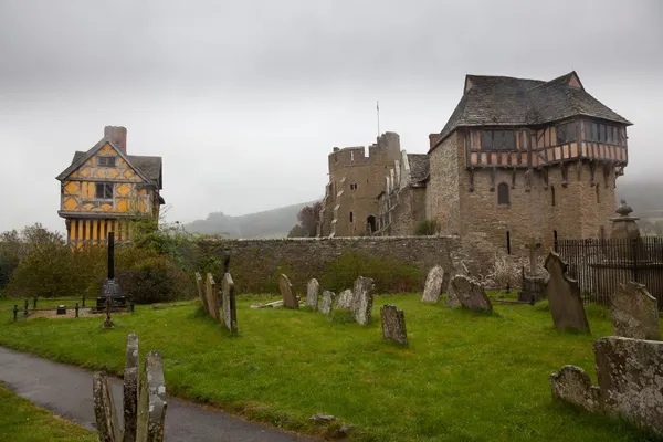 stock image Graveyard by Stokesay castle in Shropshire