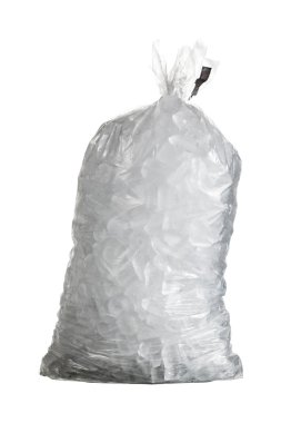 Isolated shot of bag of ice clipart