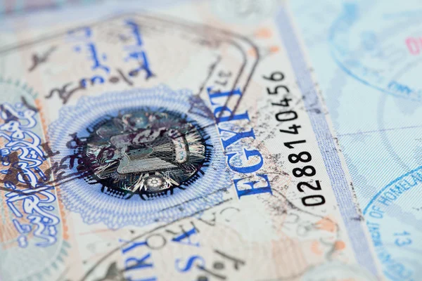 Wizy znaczki w nas paszport — Zdjęcie stockowe