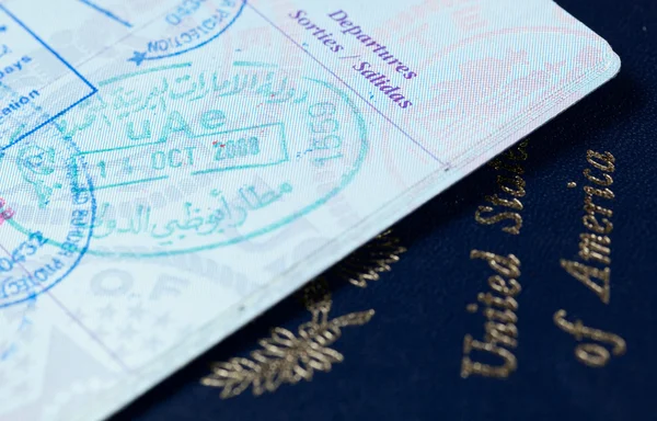 비자 여권에 스탬프 — 스톡 사진