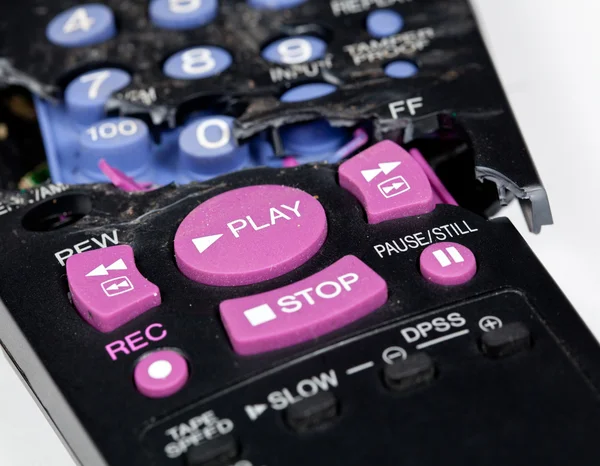 Smashed remote control — Stock Photo, Image