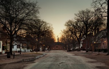 Duke of Gloucester street at dawn clipart