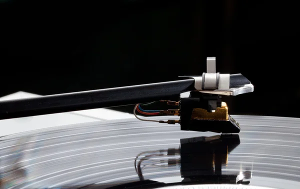 stock image Macro of record turntable cartridge