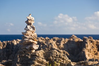 Kauai Sahil kayalar yığını