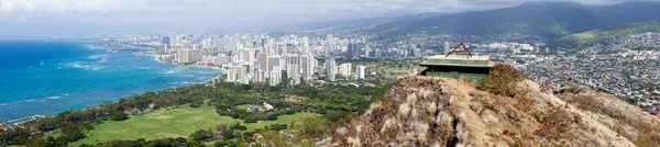 Panorama di fronte al mare a Waikiki — Foto Stock