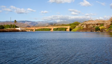 Estuary of Waimea River in Kauai clipart