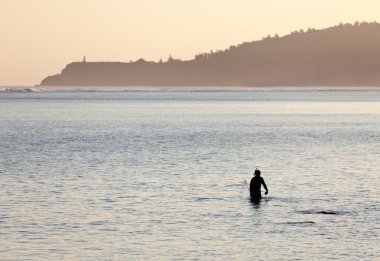 puslu gündoğumu ile snorkler