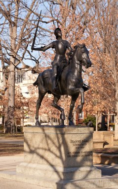 Joan d'Arc statue in Meridian Hill park clipart