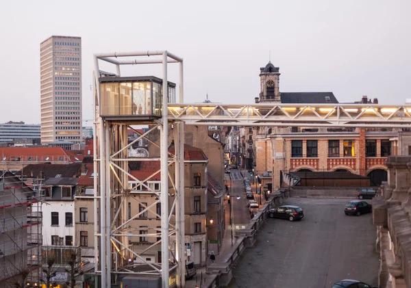 stock image Marollen Lift in Brussels at dusk