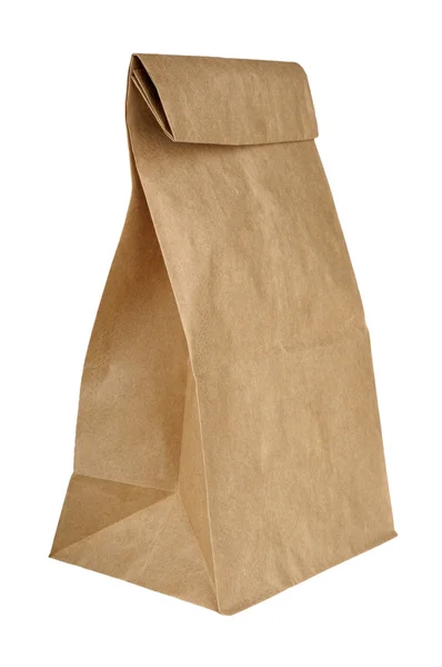 Brunt papper väska lunch — Stockfoto