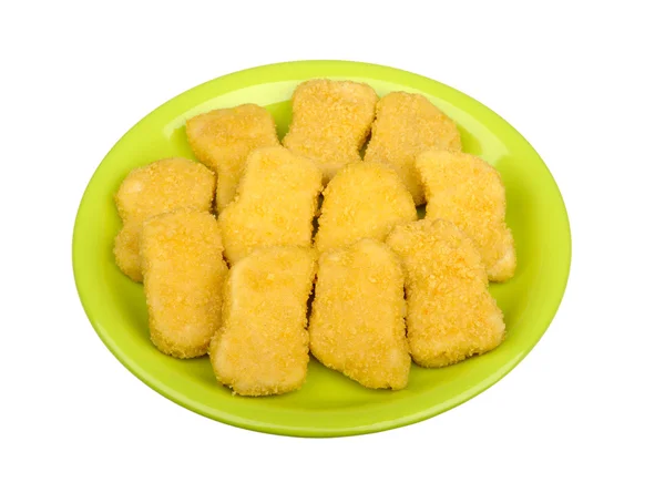 Chicken nuggets on a plate — Stock Photo, Image