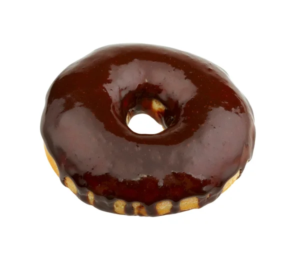 Donut with chocolate frosting — Stock Photo, Image