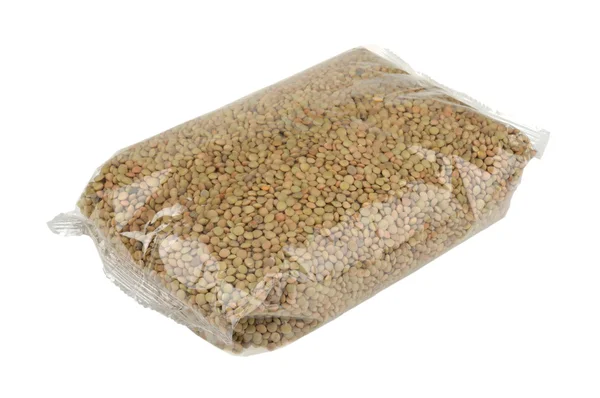 Lentils in a package — Stock Photo, Image
