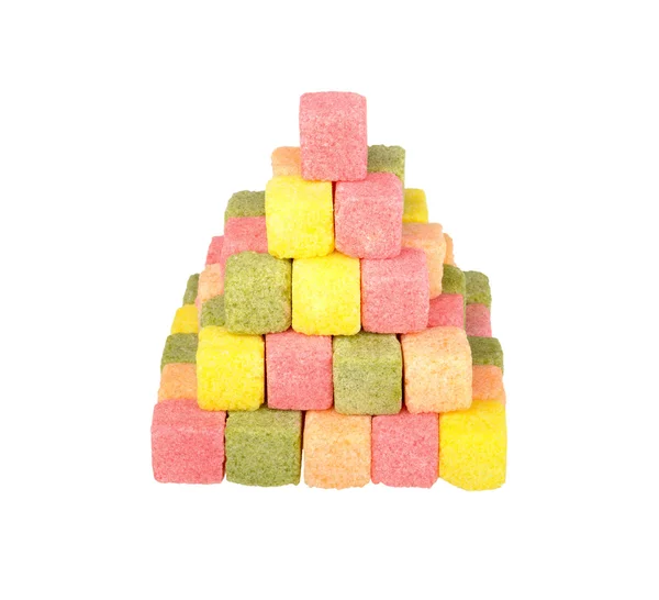 Azúcar multicolor aislado sobre un fondo blanco —  Fotos de Stock