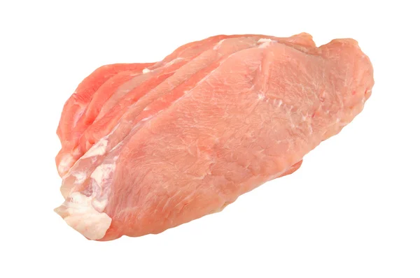 Kawałki mięsa wieprzowego na białym tle — Zdjęcie stockowe