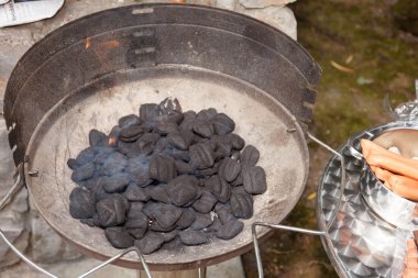 Charcoal briquettes clipart