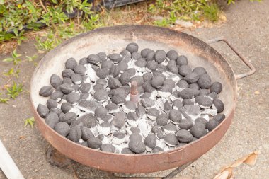 Charcoal briquettes clipart