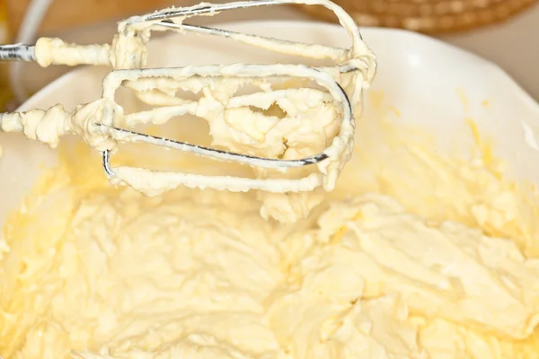 Amestecarea prăjiturii cu brânză — Fotografie, imagine de stoc