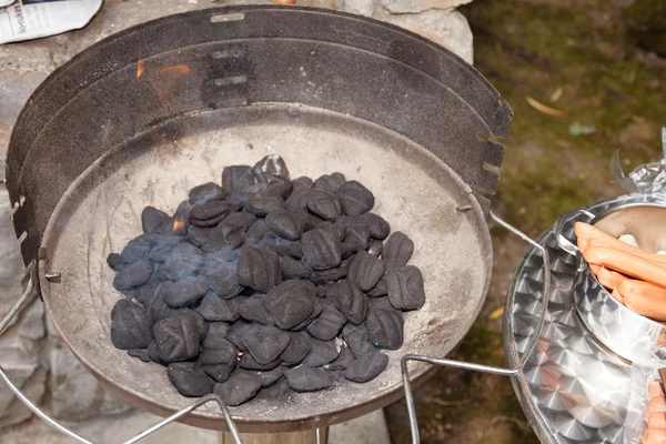 Charcoal briquettes — Stock Photo, Image