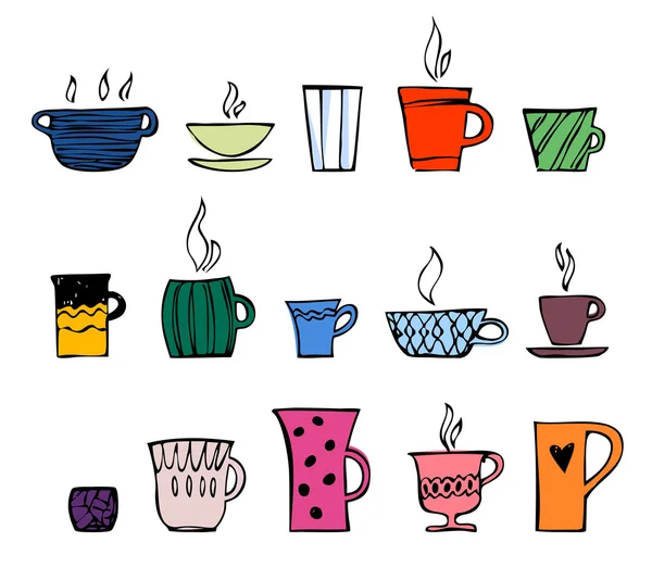 紅茶またはコーヒー 1 杯 — ストックベクタ