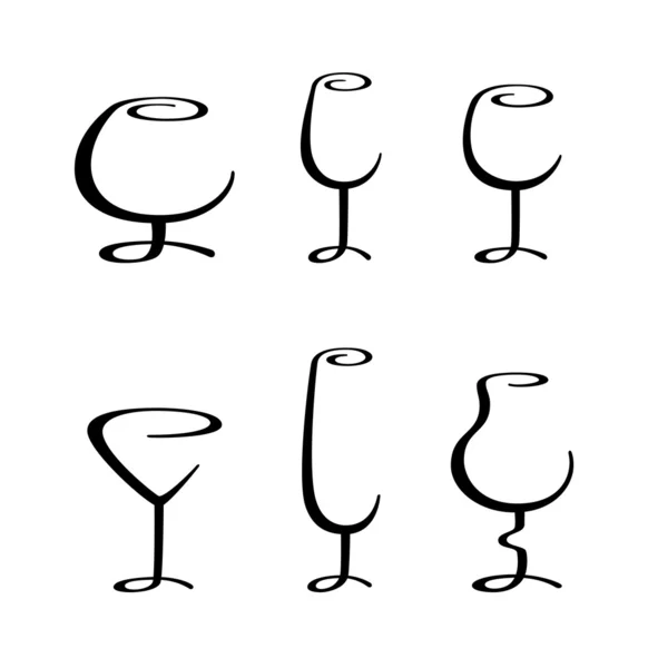 Alkoholhaltigt glas — Stock vektor