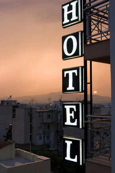 Night hotel i Aten — Stockfoto