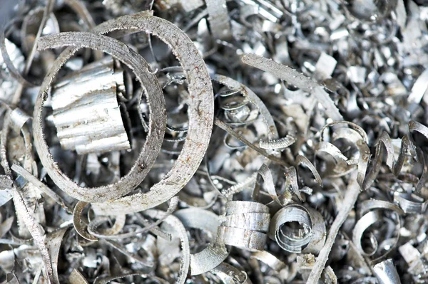 Steel metal scrap materials recycling backround — Stock Photo, Image