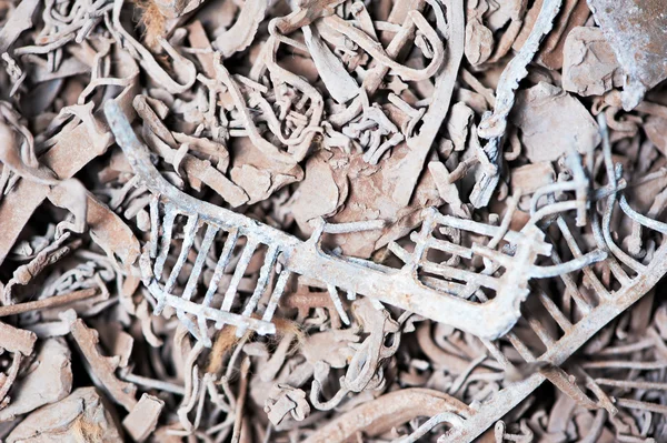Lead scrap materials recycling backround — Stock Photo, Image