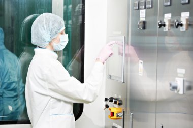 Pharmaceutical factory worker clipart